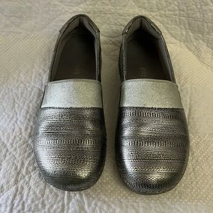 Alegria ladies black and silver shoes